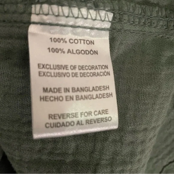 Laguna Mens Button Up Army Green Short Sleeve 100% Cotton Size Small So Soft EUC - Picture 4 of 6